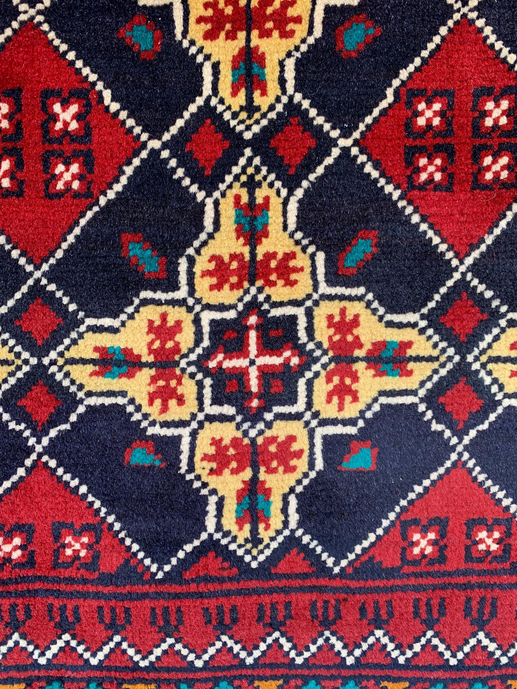 6x10 Large Yousafi Tribal Rug–Turkmen Handwoven Afghan Wool Carpet with Geometric Patterns & Rich Red, Gold Perfect for Living Room, Bedroom