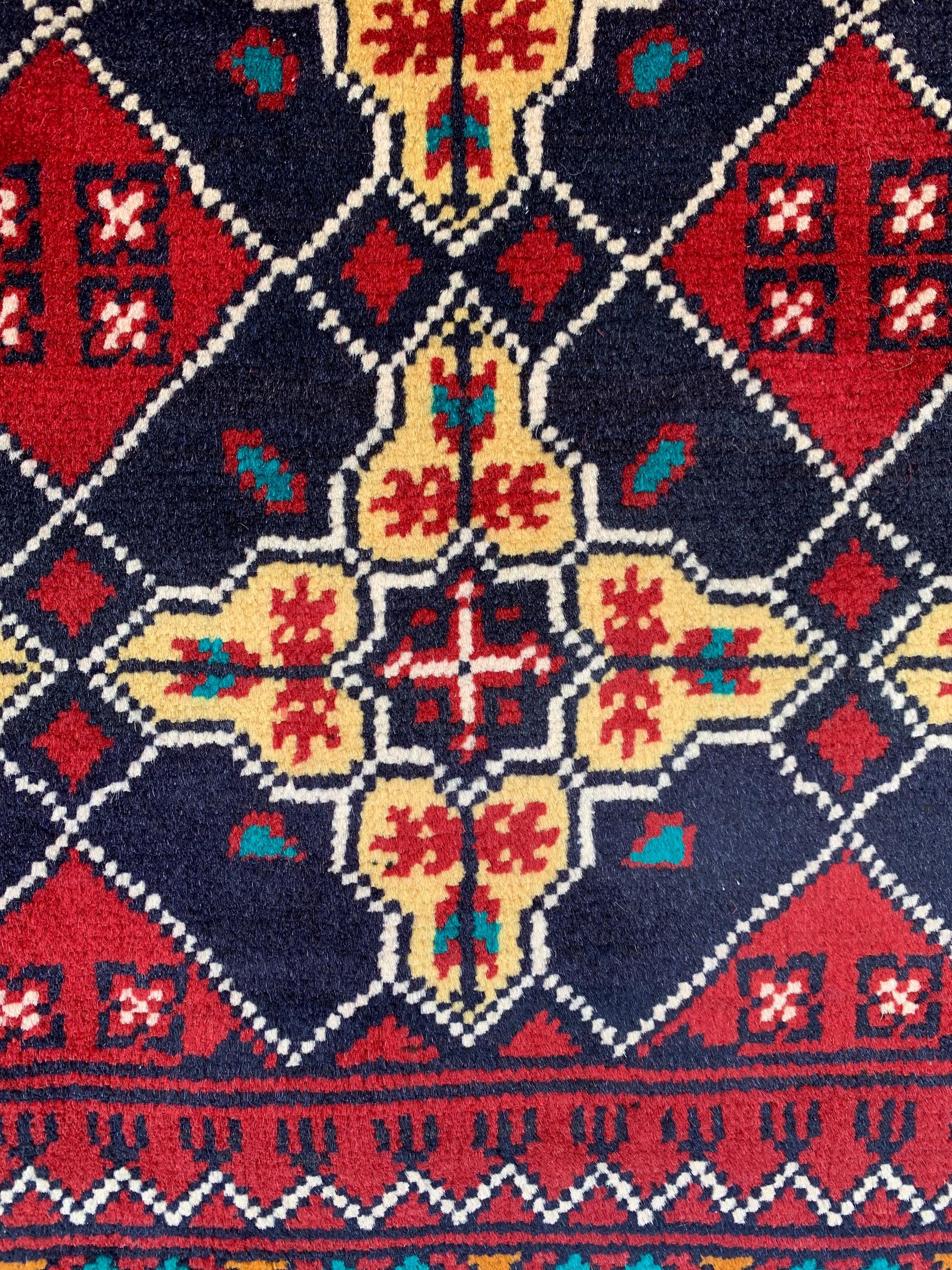 6x10 Large Yousafi Tribal Rug–Turkmen Handwoven Afghan Wool Carpet with Geometric Patterns & Rich Red, Gold Perfect for Living Room, Bedroom