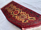 7x3 Handmade Afghan Gul Naksha Runner Rug | Wool Hallway Rug | Boho Tribal Carpet | Oriental Long Runner | Rustic Home Decor 6.6x2.8 ft