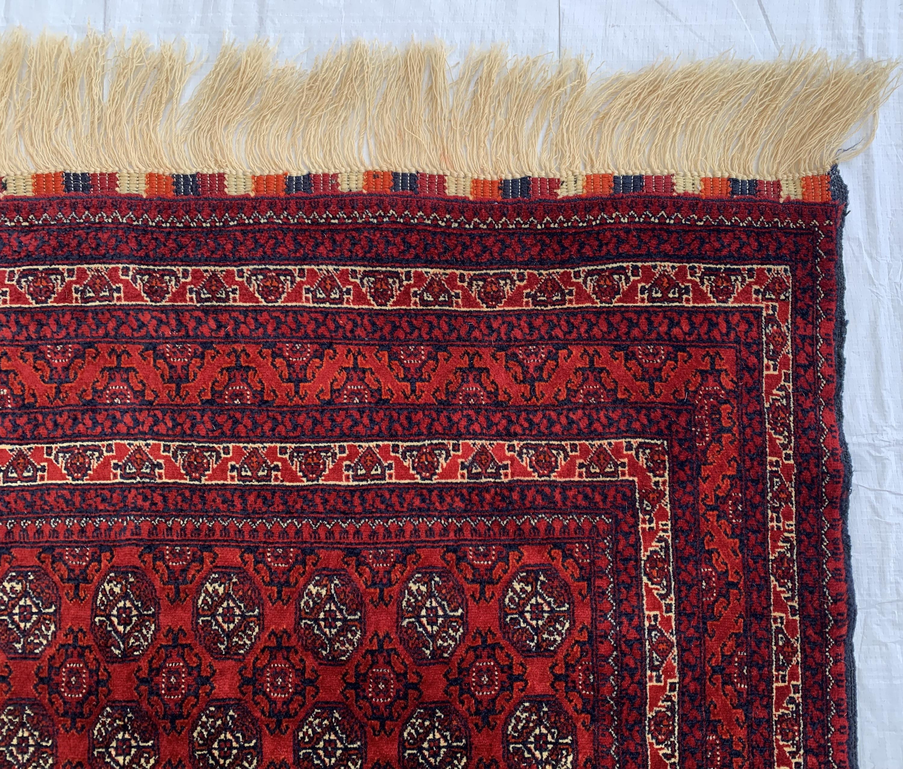 5x3 Handmade Small Red Beljik Khwaja Roshnai Rug | Afghan Tribal Carpet | Red Handwoven Oriental Rug | Boho Decorative Rug, 4.6x3.3 ft