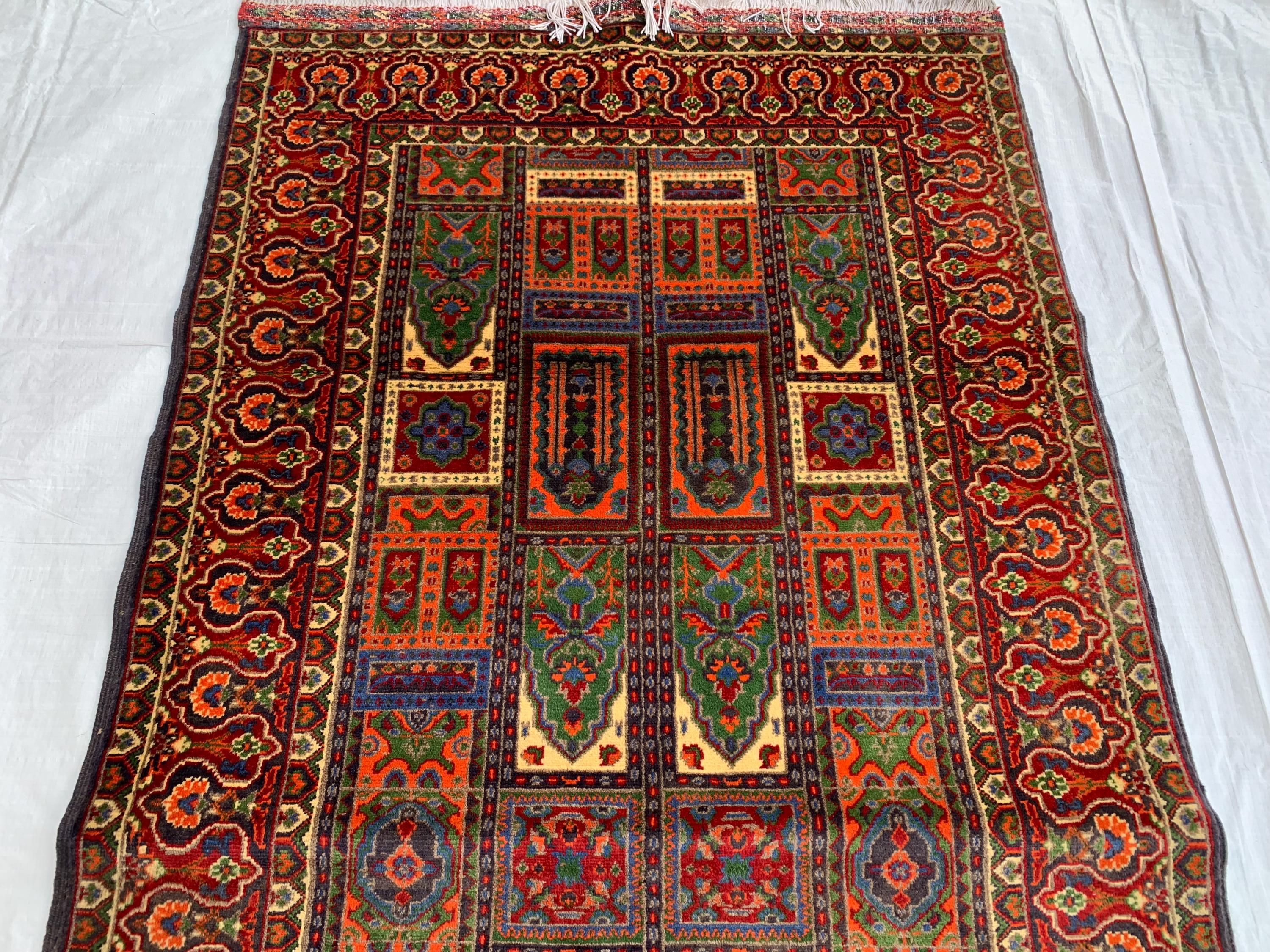 Handmade Afghan Ayni Runner – 6.6x3.1 ft | Wool Tribal Hallway Rug | Oriental Runner | Boho Home Decor Carpet | Short Entryway Rug