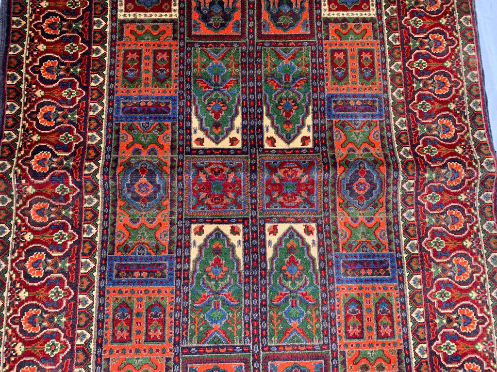 Handmade Afghan Ayni Runner – 6.6x3.1 ft | Wool Tribal Hallway Rug | Oriental Runner | Boho Home Decor Carpet | Short Entryway Rug