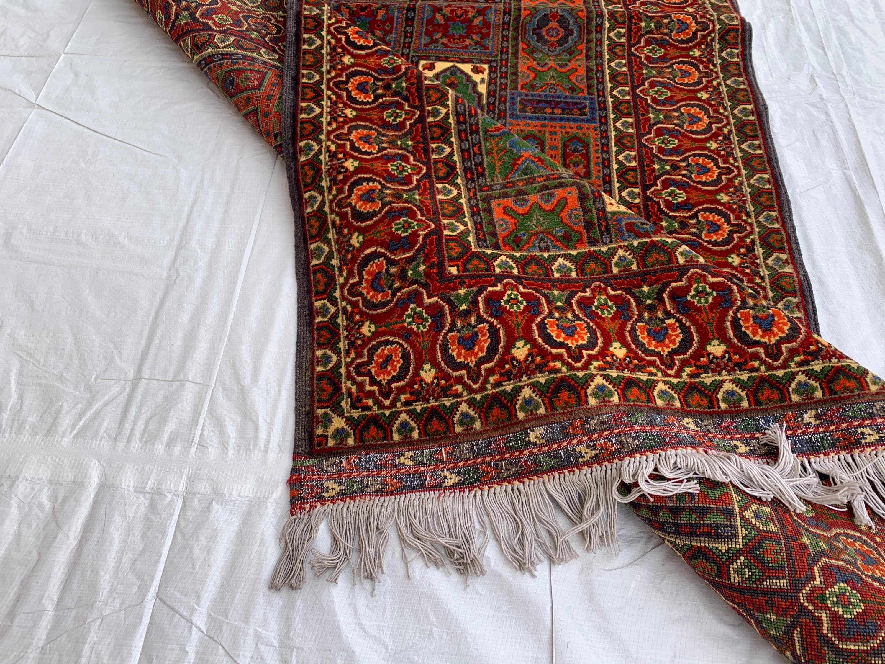 Handmade Afghan Ayni Runner – 6.6x3.1 ft | Wool Tribal Hallway Rug | Oriental Runner | Boho Home Decor Carpet | Short Entryway Rug