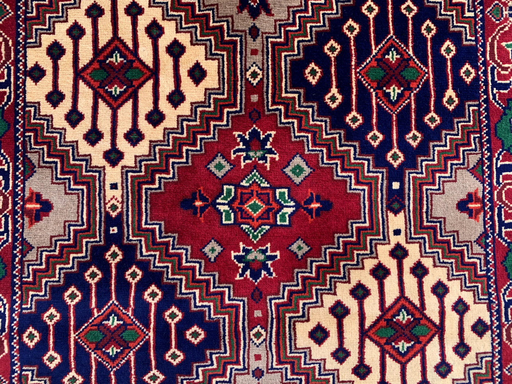 8x3 Handmade Afghan Yousafi Rose Gold Runner Rug | Wool Hallway Rug | Boho Tribal Carpet Oriental Long Runner | Rustic Home Decor 7.7x2.8 ft