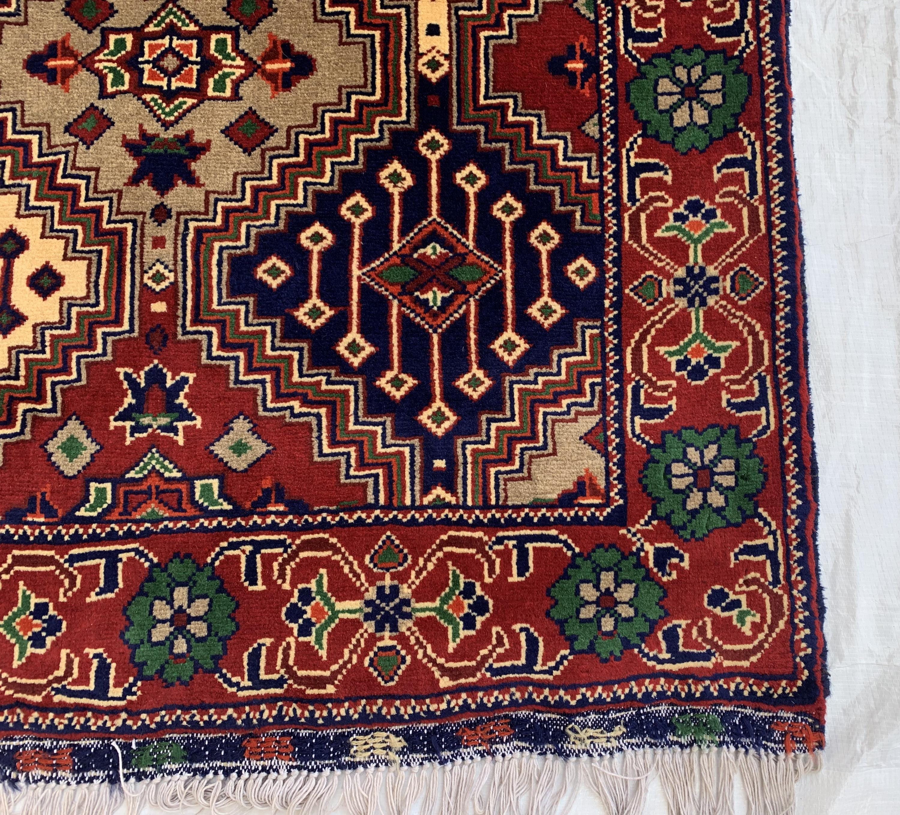 8x3 Handmade Afghan Yousafi Rose Gold Runner Rug | Wool Hallway Rug | Boho Tribal Carpet Oriental Long Runner | Rustic Home Decor 7.7x2.8 ft