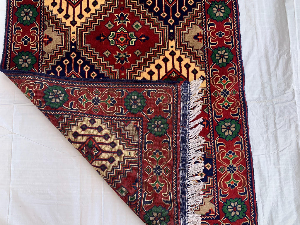 8x3 Handmade Afghan Yousafi Rose Gold Runner Rug | Wool Hallway Rug | Boho Tribal Carpet Oriental Long Runner | Rustic Home Decor 7.7x2.8 ft