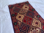 8x3 Handmade Afghan Yousafi Rose Gold Runner Rug | Wool Hallway Rug | Boho Tribal Carpet Oriental Long Runner | Rustic Home Decor 7.7x2.8 ft