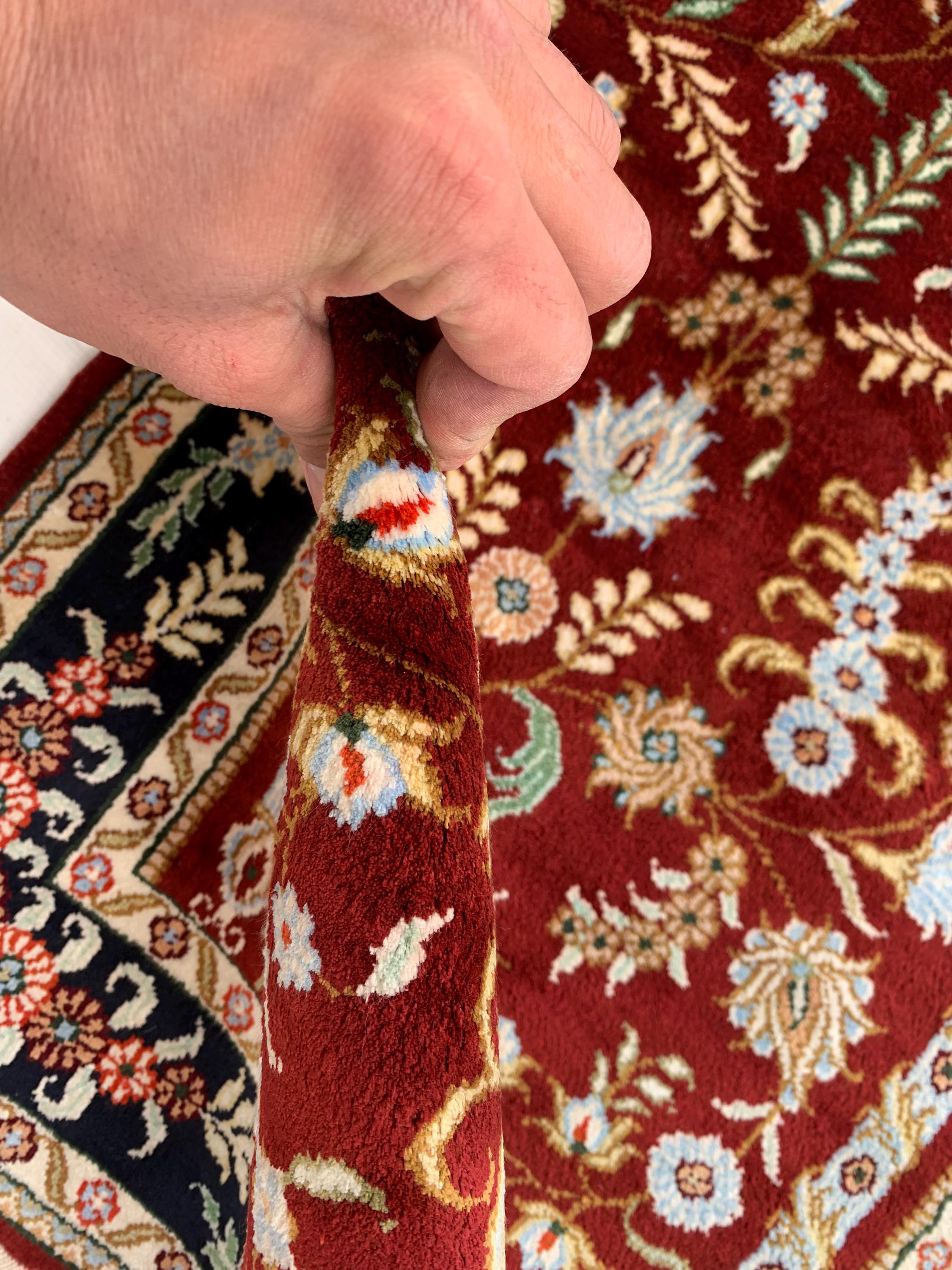 Handmade Silk Prayer Mat – 3.9 x 2.5 ft | Islamic Rug | Muslim Prayer Rug | Soft & Luxurious Sajjadah | Turkish Style Janamaz | Islamic Gift