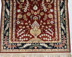 Handmade Silk Prayer Mat – 3.9 x 2.5 ft | Islamic Rug | Muslim Prayer Rug | Soft & Luxurious Sajjadah | Turkish Style Janamaz | Islamic Gift