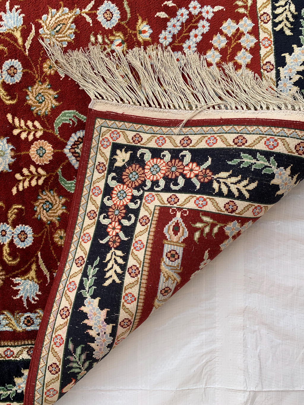 Handmade Silk Prayer Mat – 3.9 x 2.5 ft | Islamic Rug | Muslim Prayer Rug | Soft & Luxurious Sajjadah | Turkish Style Janamaz | Islamic Gift