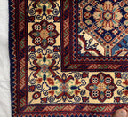 7x3 Handmade Afghan Kashi Runner Rug | Vintage Wool Hallway Rug | Boho Tribal Carpet | Oriental Long Runner | Rustic Home Decor 6.6x3.0 ft