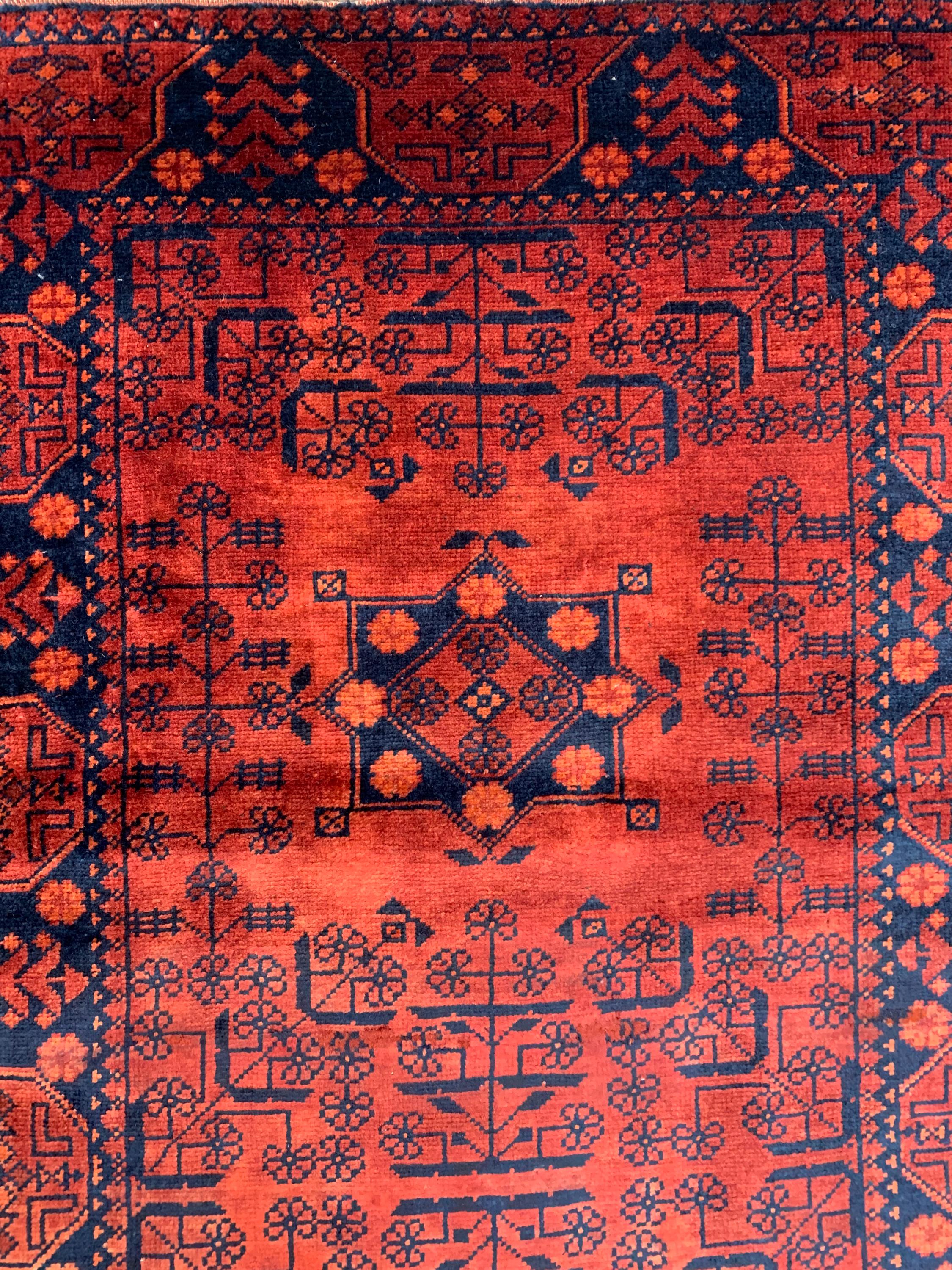 13x3 Vintage Bukhara Runner Rug Hand knotted Wool, Tribal Afghan Hallway Carpet, Collectible Rare Item, Hallway Runner 12.5x2.6 ft