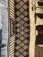 Bamyan Buddha Statue Design 4.3x2.7 ft Handmade Afghan Rug - Unique Vintage Wool Carpet, Wall Hanging Rug, Collectible item