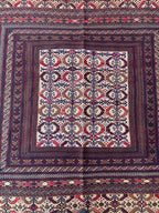 8x6 Vintage Maliki Kilim–Handmade Afghan Wool Rug, Tribal Multicolor Bohemian Flatweave Carpet, Ethnic Oriental Decor, Rare Item 7.8x6.3 ft