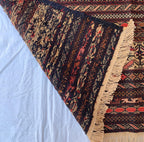 8x6 Vintage Maliki Kilim–Handmade Afghan Wool Rug, Tribal Multicolor Bohemian Flatweave Carpet, Ethnic Oriental Decor, Rare Item 7.8x6.3 ft