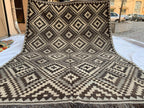 10x7 Handwoven Afghan Vintage Kilim Rug Geometric Tribal Wool Flatweave Carpet in Neutral Tones, Rugs For living Room, Farmhouse Rug 9.5x6.7