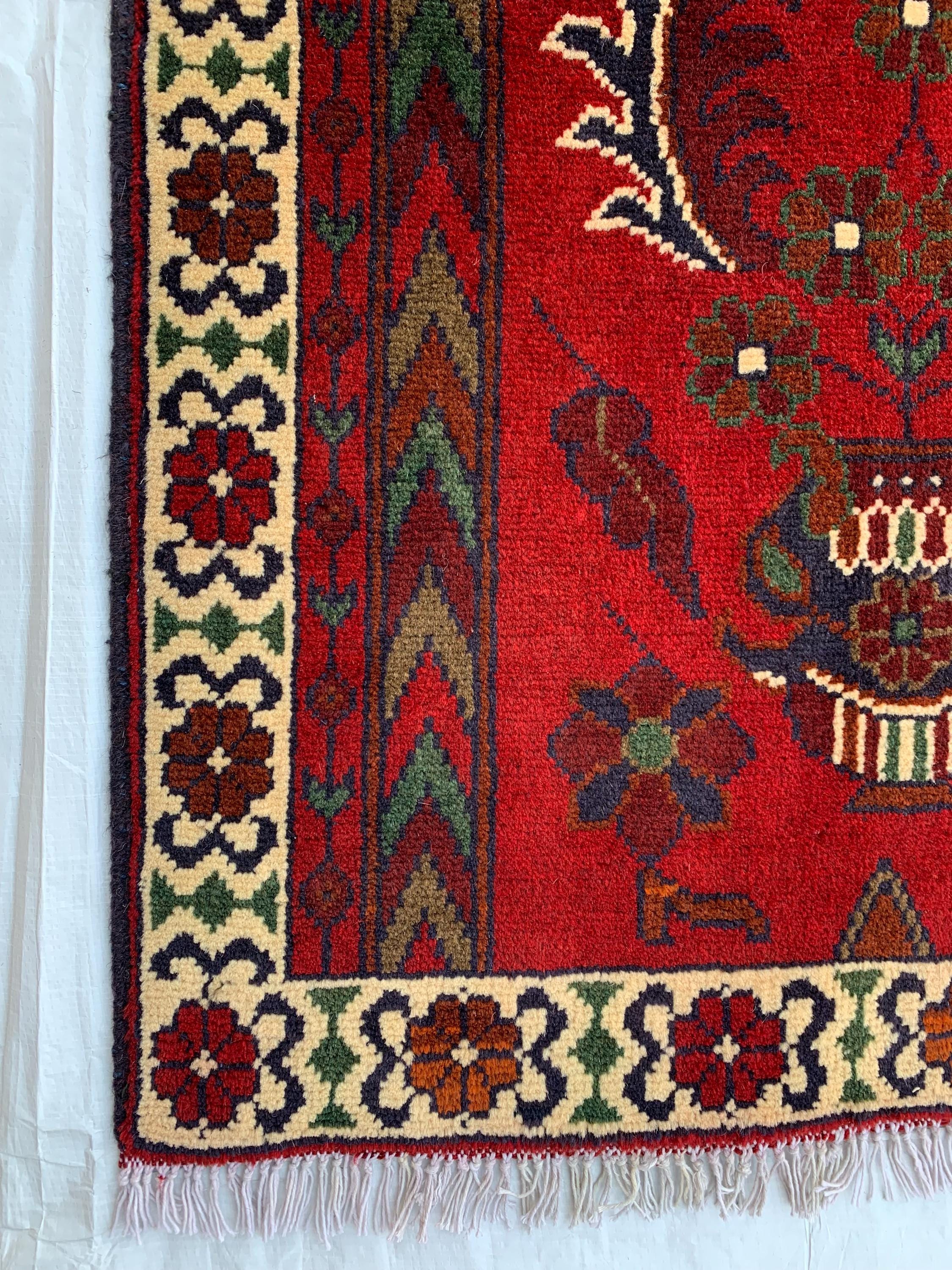 4x2 Handmade Prayer Mat | Islamic Rug | Muslim Prayer Rug | Soft & Luxurious Sajjadah | Turkish Style Janamaz | Islamic Gift 4.1x2.4 ft