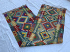 10x3 Handwoven Afghan Chobi Kilim Runner - Multicolor Wool Rug with Geometric Tribal Design, Perfect for Hallway, Entryway Decor 9.7x2.7 ft