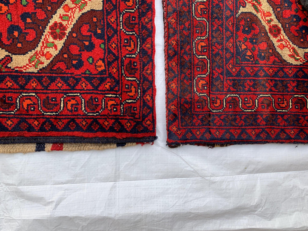 Afghan Handmade Khal Mohammadi Pillow Covers – 1.11 x 2.8 ft Each – Authentic Tribal Decor