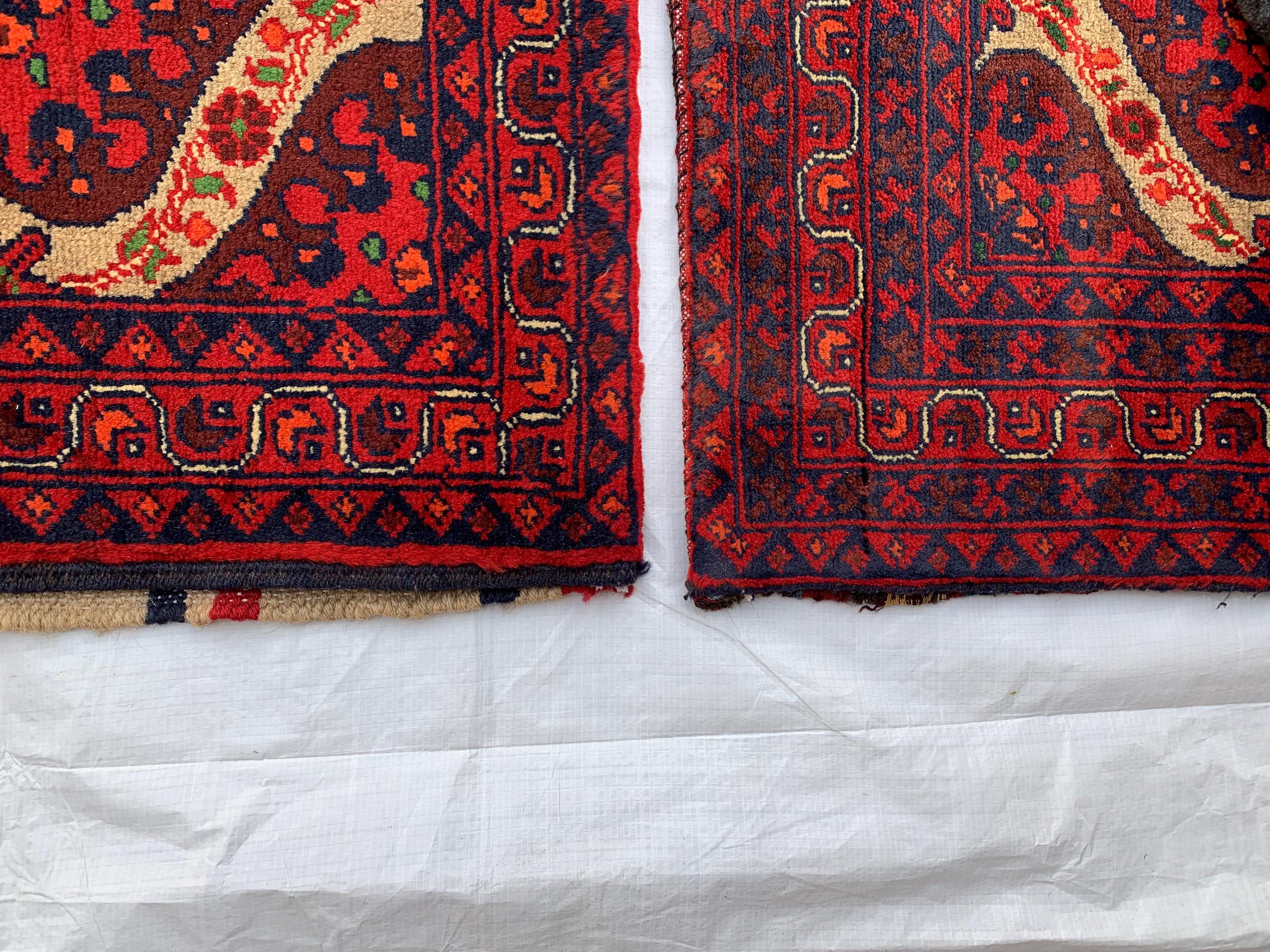 Afghan Handmade Khal Mohammadi Pillow Covers – 1.11 x 2.8 ft Each – Authentic Tribal Decor