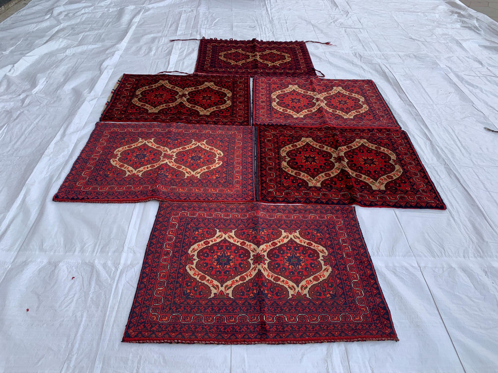 Afghan Handmade Khal Mohammadi Pillow Covers – 1.11 x 2.8 ft Each – Authentic Tribal Decor