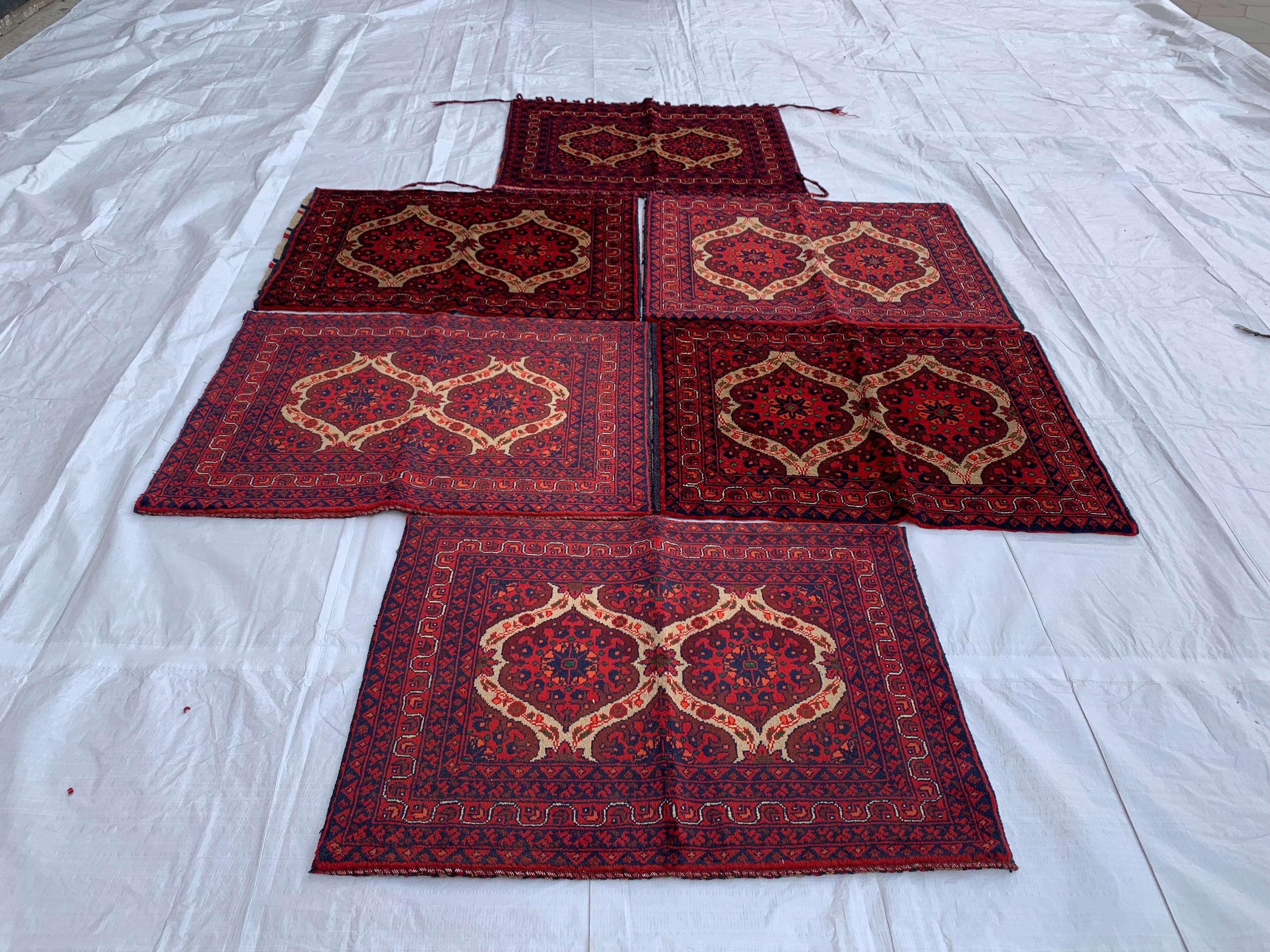 Afghan Handmade Khal Mohammadi Pillow Covers – 1.11 x 2.8 ft Each – Authentic Tribal Decor
