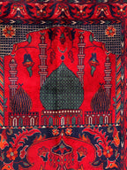 Handmade Beljik Prayer Mat 4.3 x 2.8 ft | Islamic Rug | Muslim Prayer Rug | Soft & Luxurious Sajjadah | Turkish Style Janamaz | Islamic Gift