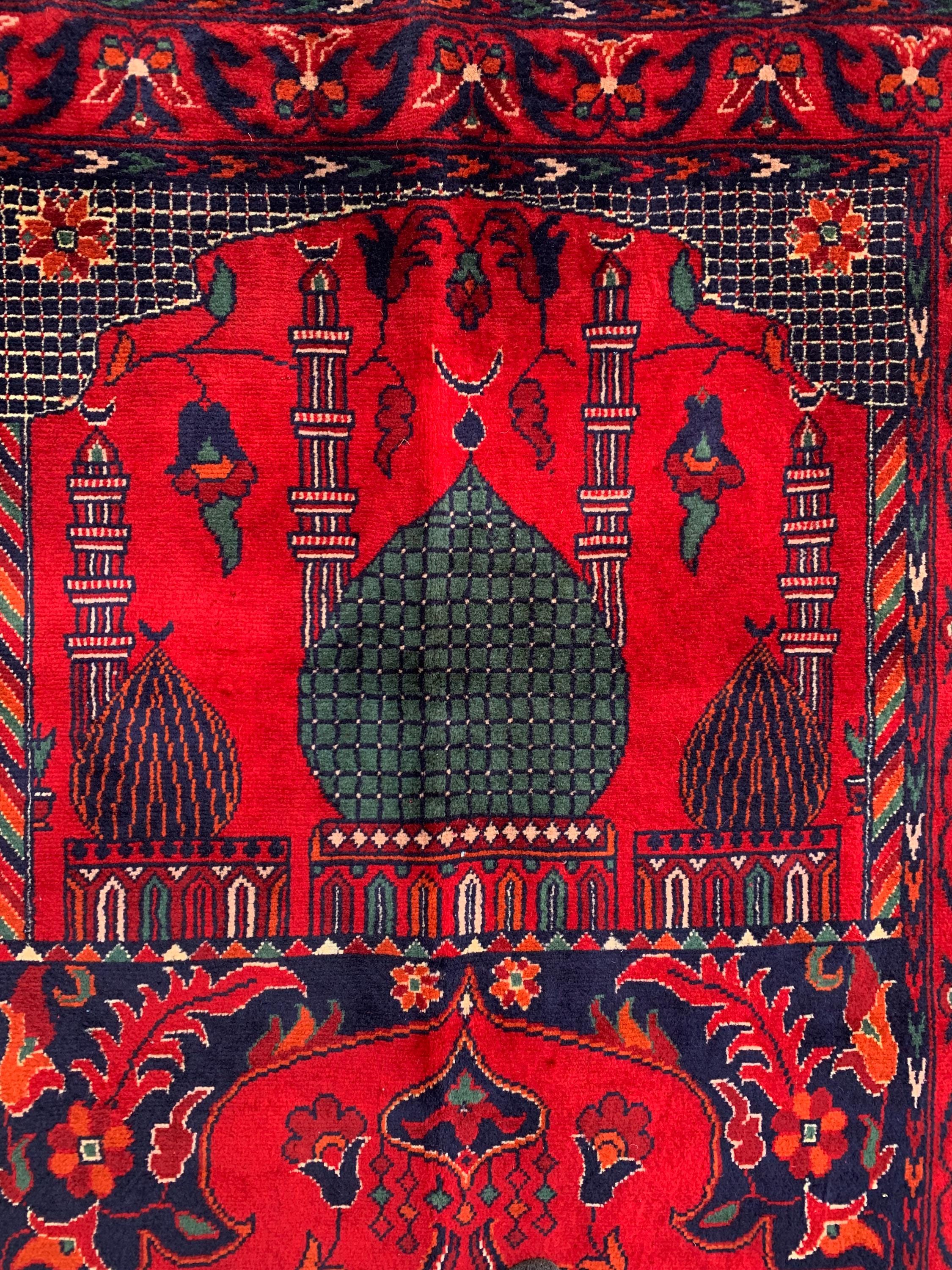 Handmade Beljik Prayer Mat 4.3 x 2.8 ft | Islamic Rug | Muslim Prayer Rug | Soft & Luxurious Sajjadah | Turkish Style Janamaz | Islamic Gift