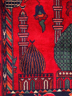 Handmade Beljik Prayer Mat 4.3 x 2.8 ft | Islamic Rug | Muslim Prayer Rug | Soft & Luxurious Sajjadah | Turkish Style Janamaz | Islamic Gift