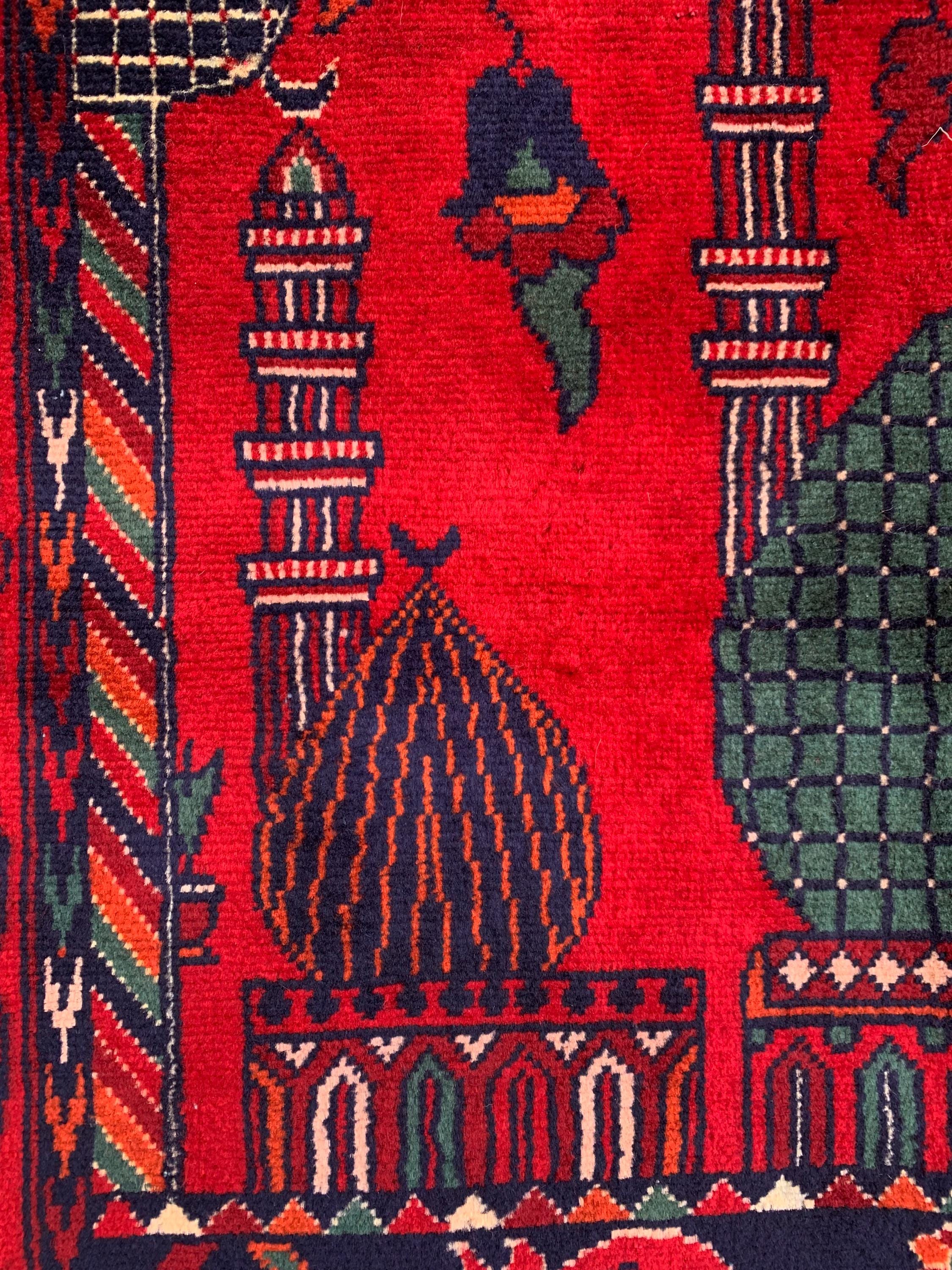 Handmade Beljik Prayer Mat 4.3 x 2.8 ft | Islamic Rug | Muslim Prayer Rug | Soft & Luxurious Sajjadah | Turkish Style Janamaz | Islamic Gift