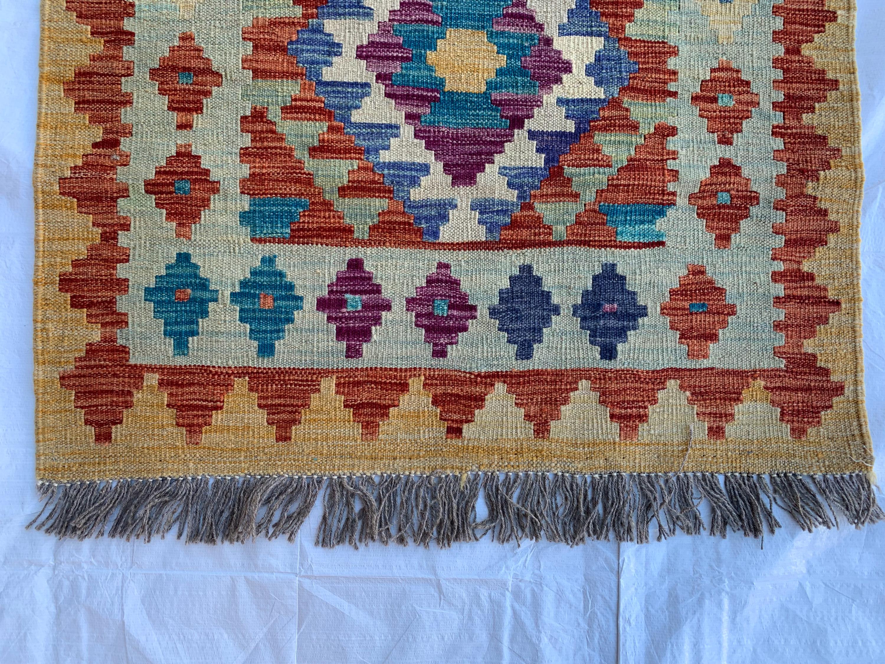 10x3 Handmade Afghan Chobi Kilim Multicolor Runner | Wool Tribal Hallway Rug | Oriental Runner | Boho Home Decor Carpet 9.6x2.10 ft