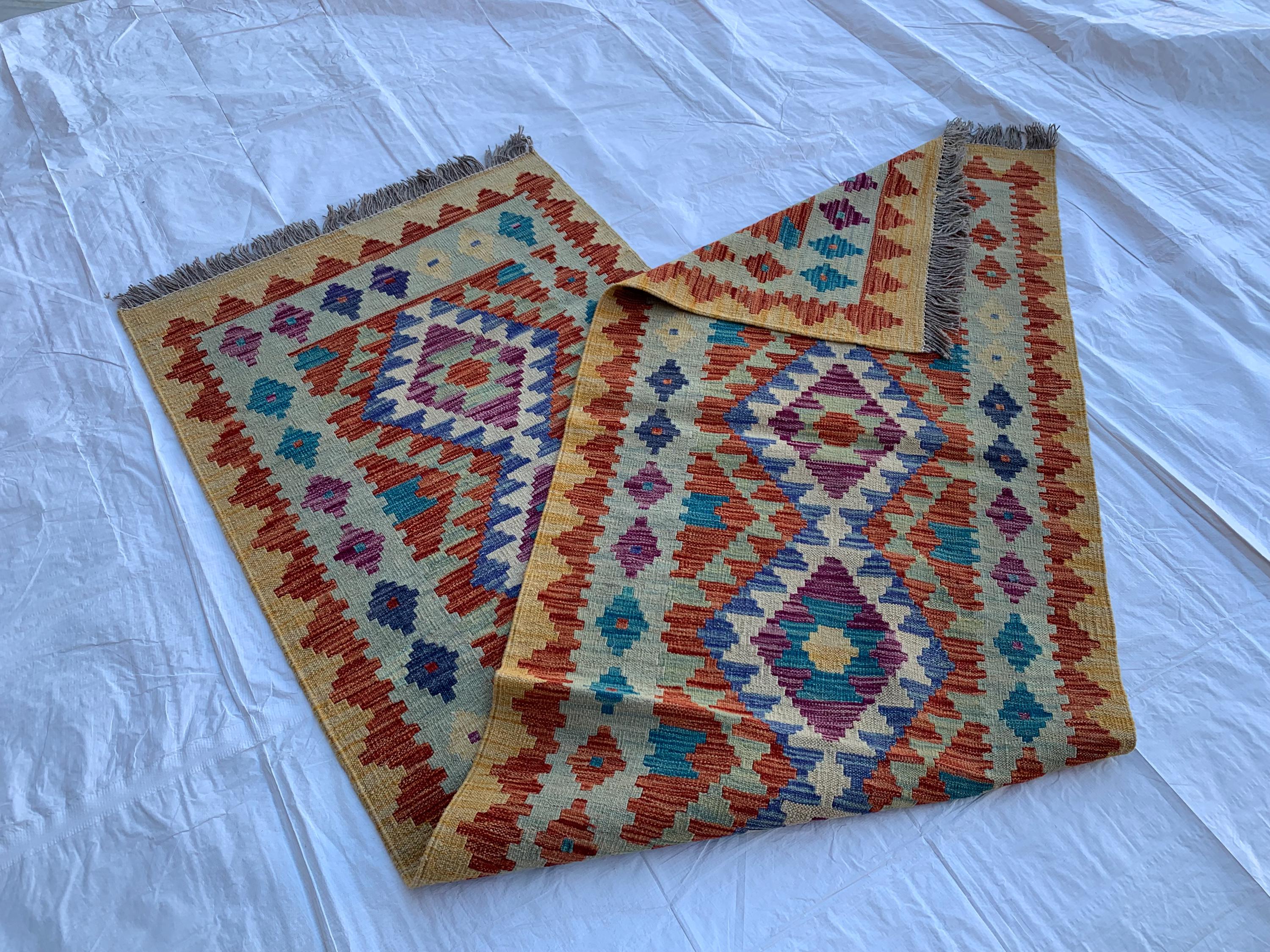 10x3 Handmade Afghan Chobi Kilim Multicolor Runner | Wool Tribal Hallway Rug | Oriental Runner | Boho Home Decor Carpet 9.6x2.10 ft