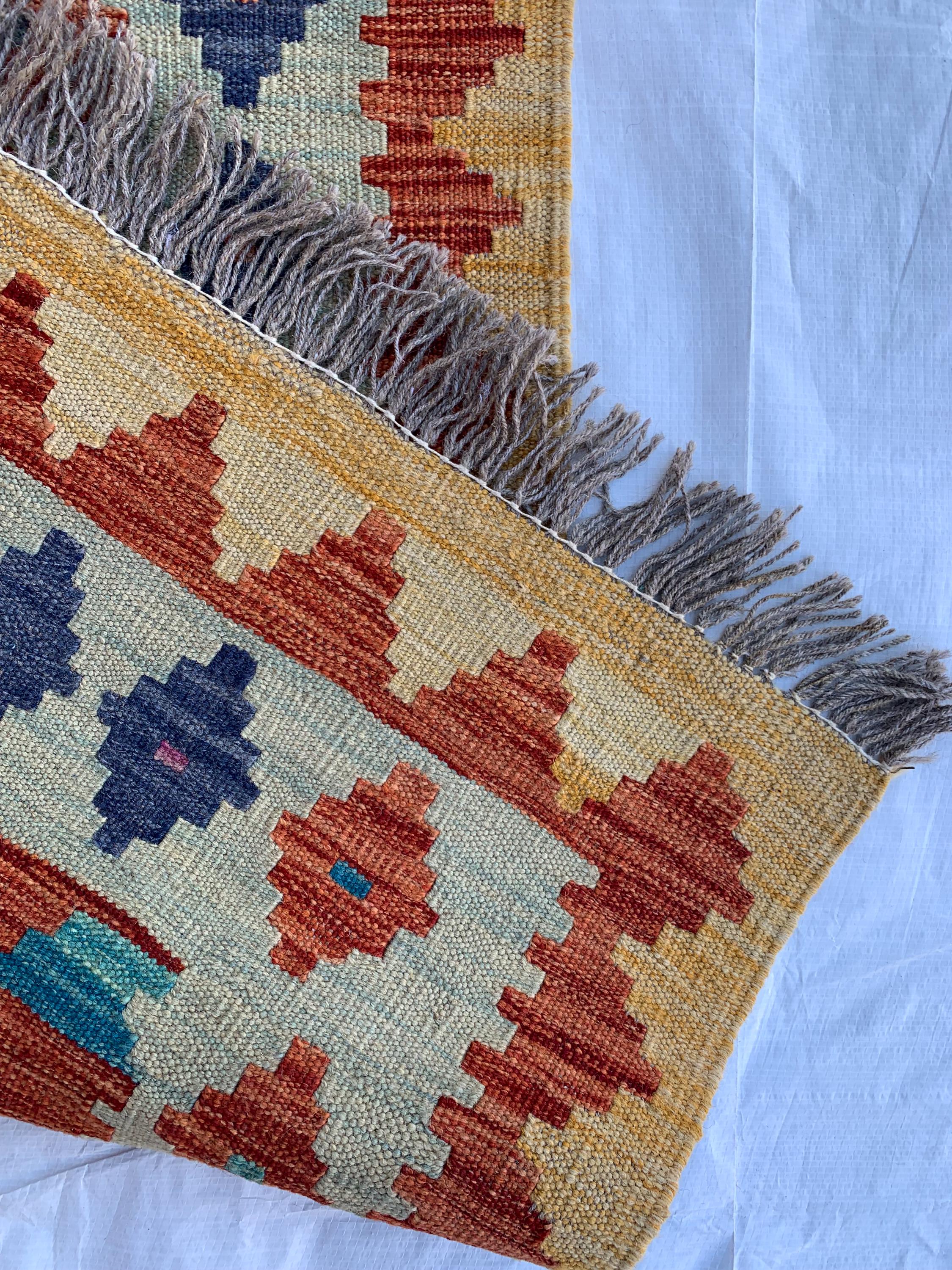 10x3 Handmade Afghan Chobi Kilim Multicolor Runner | Wool Tribal Hallway Rug | Oriental Runner | Boho Home Decor Carpet 9.6x2.10 ft