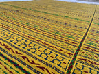 7x10 Handmade Afghan Kilim Rug Striped Nomadic Wool Carpet Yellow Bohemian Flatweave, Perfect For Farmhouse, Countryside Home 10.2x6.5