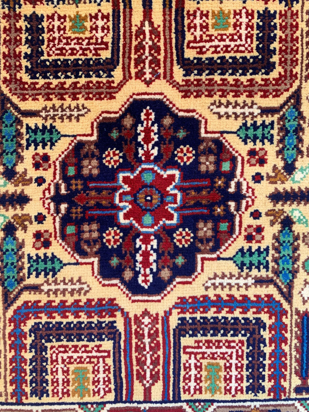 3x13 Handmade Afghan Gandum Naksha Runner Tribal Wool Rug, Traditional Geometric Hallway Carpet, Nomadic Bohemian Long Rug 13x2.8 ft