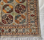 6x8 Hand-Knotted Chobi Rug – Beige & Multicolor Wool Carpet, Traditional Floral Design, Rug for living room, Bedroom Modern Rug 7.10x5.7 ft