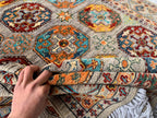 6x8 Hand-Knotted Chobi Rug – Beige & Multicolor Wool Carpet, Traditional Floral Design, Rug for living room, Bedroom Modern Rug 7.10x5.7 ft