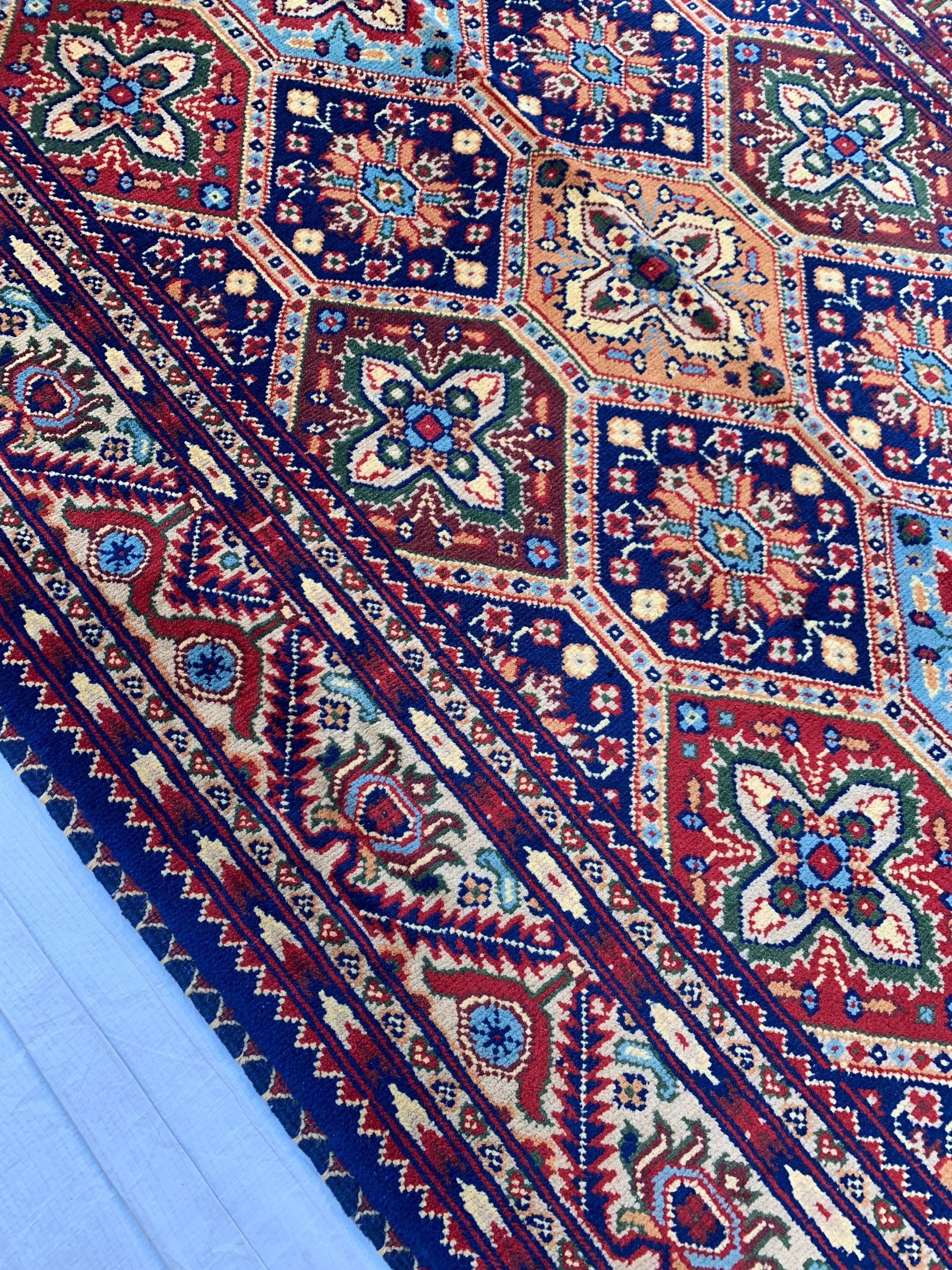 5x3 Handmade Kashi Rug - Multi-Colored Boho Area Rug, Vintage Style, Soft Wool Rug for Living Room, Bedroom, Home Décor 5.2x3.1 ft