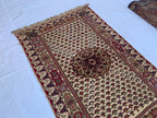 2x6 Rare Herati Rug | Hand-Knotted Wool Afghan Carpet | Vintage Tribal Rug With Floral and Geometric Pattern, Beige Oriental Rug 6.1x4.2 ft