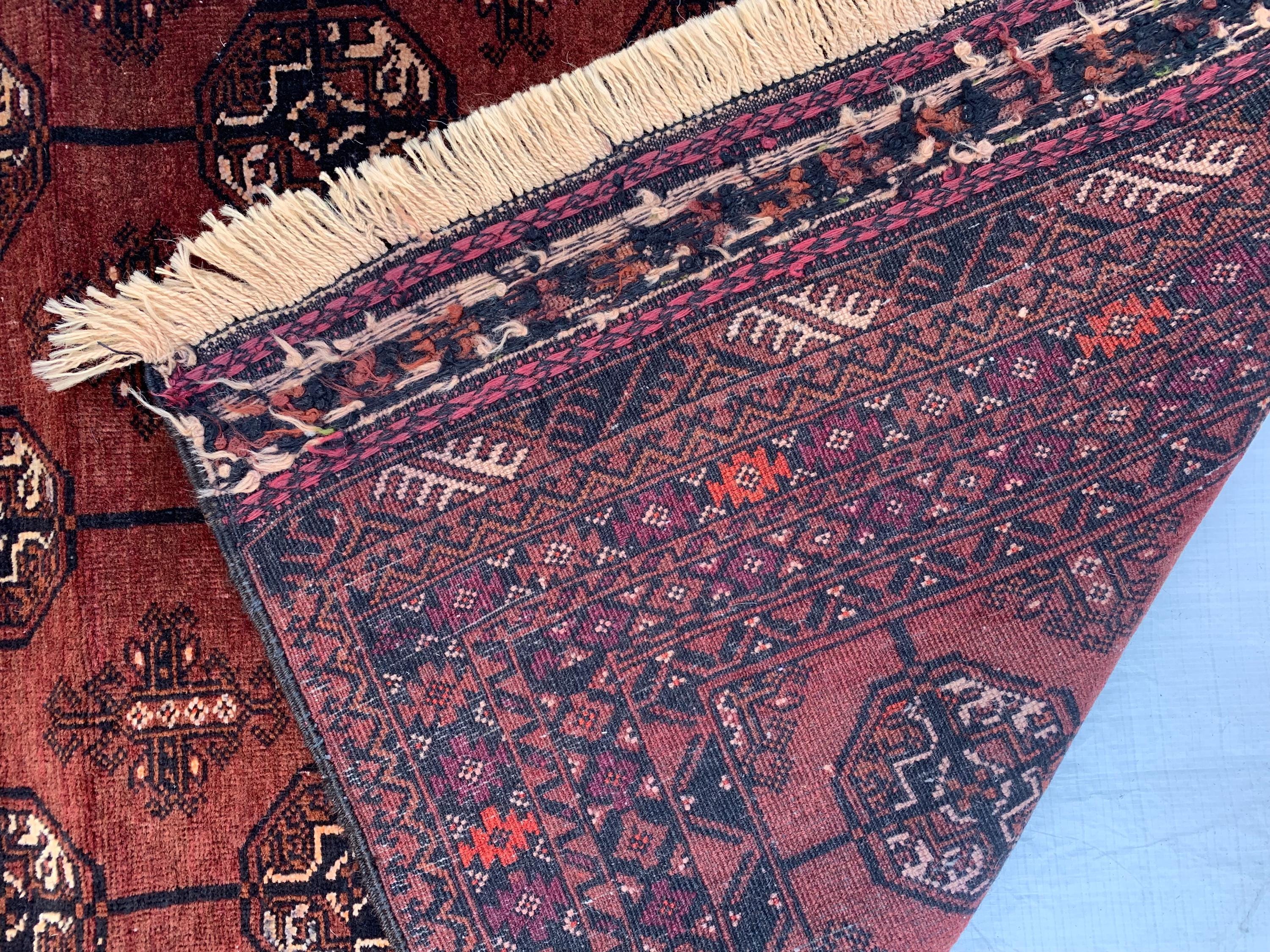 Vintage Mawrai Gul Rug 3.2x5.4 ft – Timeless Handwoven Tribal Design, Traditional Persian-Inspired Pattern, Authentic Wool Carpet for Boho