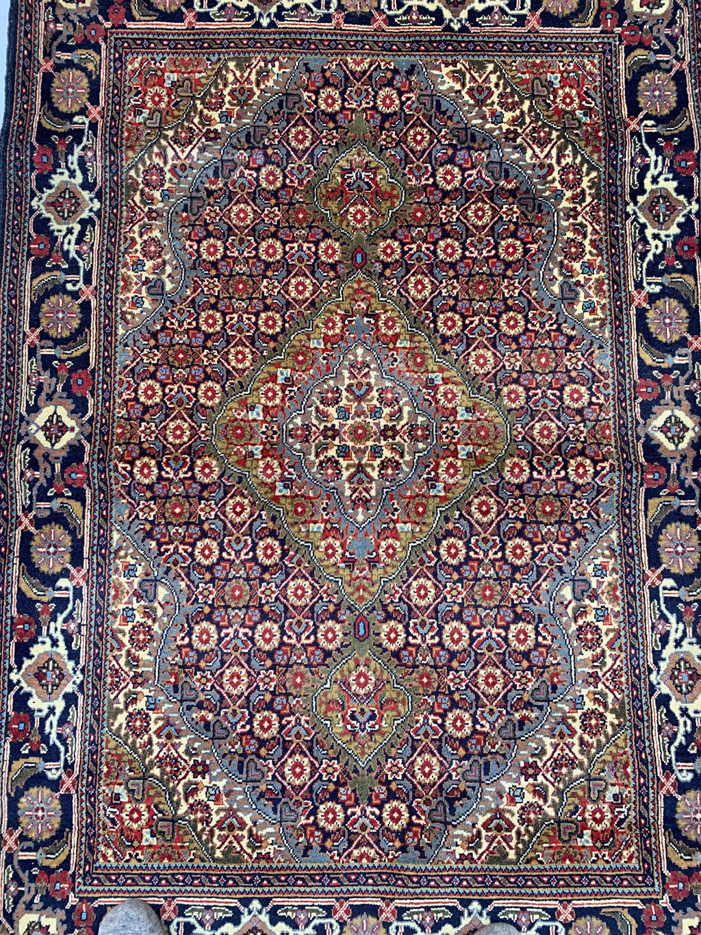 3x5 Tabriz Rug Hand-Knotted Wool Persian Afghan Carpet, Vibrant Multicolor Rug, Rug For Living Room, Bedroom Rug, Small Size Rug 4.11x3.4 ft