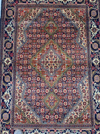3x5 Tabriz Rug Hand-Knotted Wool Persian Afghan Carpet, Vibrant Multicolor Rug, Rug For Living Room, Bedroom Rug, Small Size Rug 4.11x3.4 ft