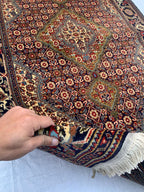 3x5 Tabriz Rug Hand-Knotted Wool Persian Afghan Carpet, Vibrant Multicolor Rug, Rug For Living Room, Bedroom Rug, Small Size Rug 4.11x3.4 ft