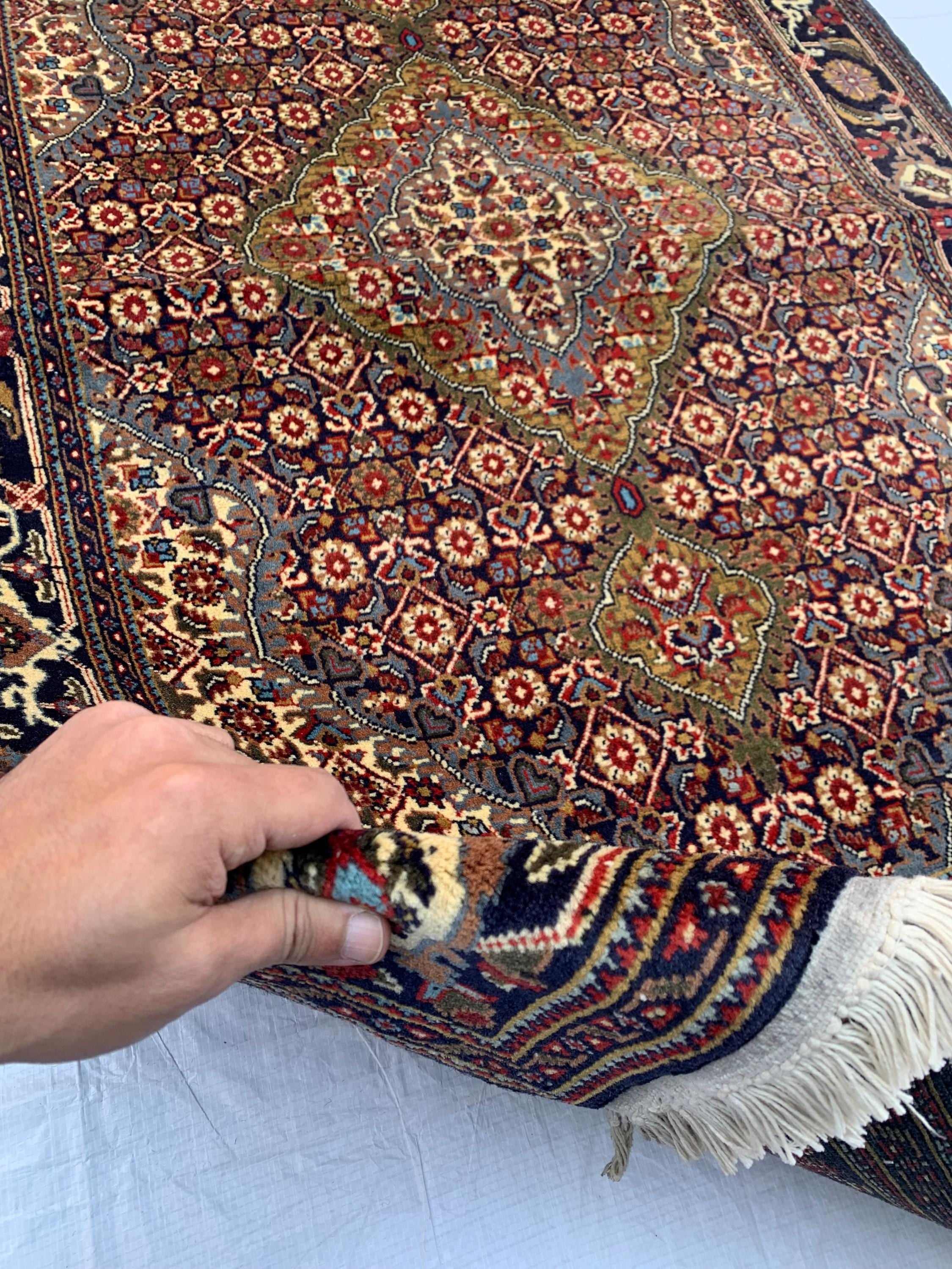 3x5 Tabriz Rug Hand-Knotted Wool Persian Afghan Carpet, Vibrant Multicolor Rug, Rug For Living Room, Bedroom Rug, Small Size Rug 4.11x3.4 ft