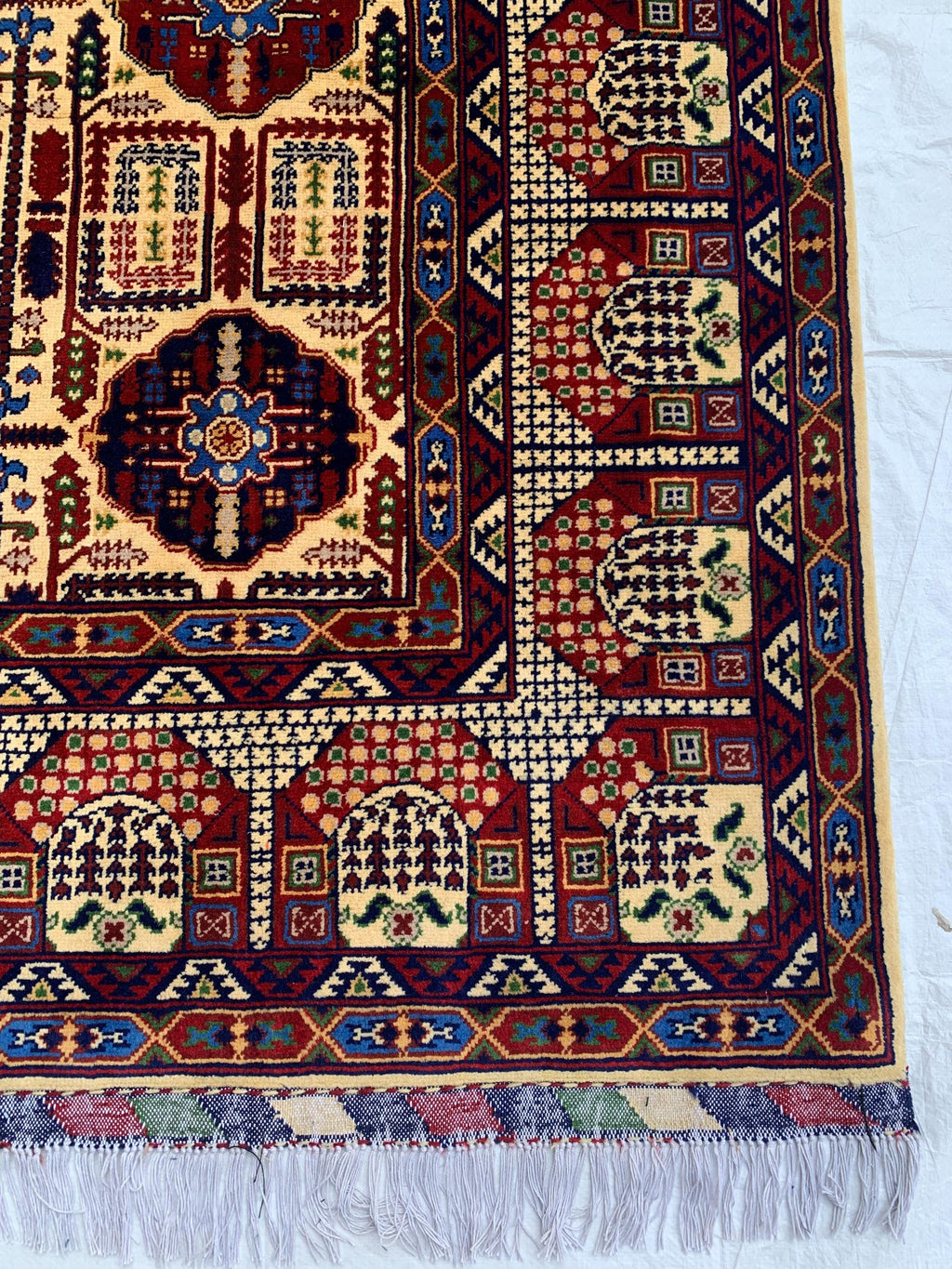 8x11 Authentic Gandum Naksha Afghan Rug, Handwoven, Traditional, Persian, Wool Carpet, Boho Home Decor, Large Area Rug 11.4x8.2 ft