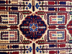 8x11 Authentic Gandum Naksha Afghan Rug, Handwoven, Traditional, Persian, Wool Carpet, Boho Home Decor, Large Area Rug 11.4x8.2 ft