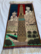 3x5 Afghan War Vintage Rug, Vintage Home Decor, Afghan Wool Geometric Rug, Wall Hanging Decorative Rug, Collectible piece 4.9 x 2.6 ft
