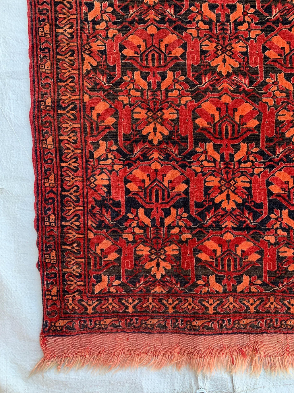 Vintage Khal Mohammadi Runner Rug–3x11ft Tribal Afghan Wool Hallway Carpet–Red Boho Long Rug–Handwoven Oriental Runner, collector tribal rug