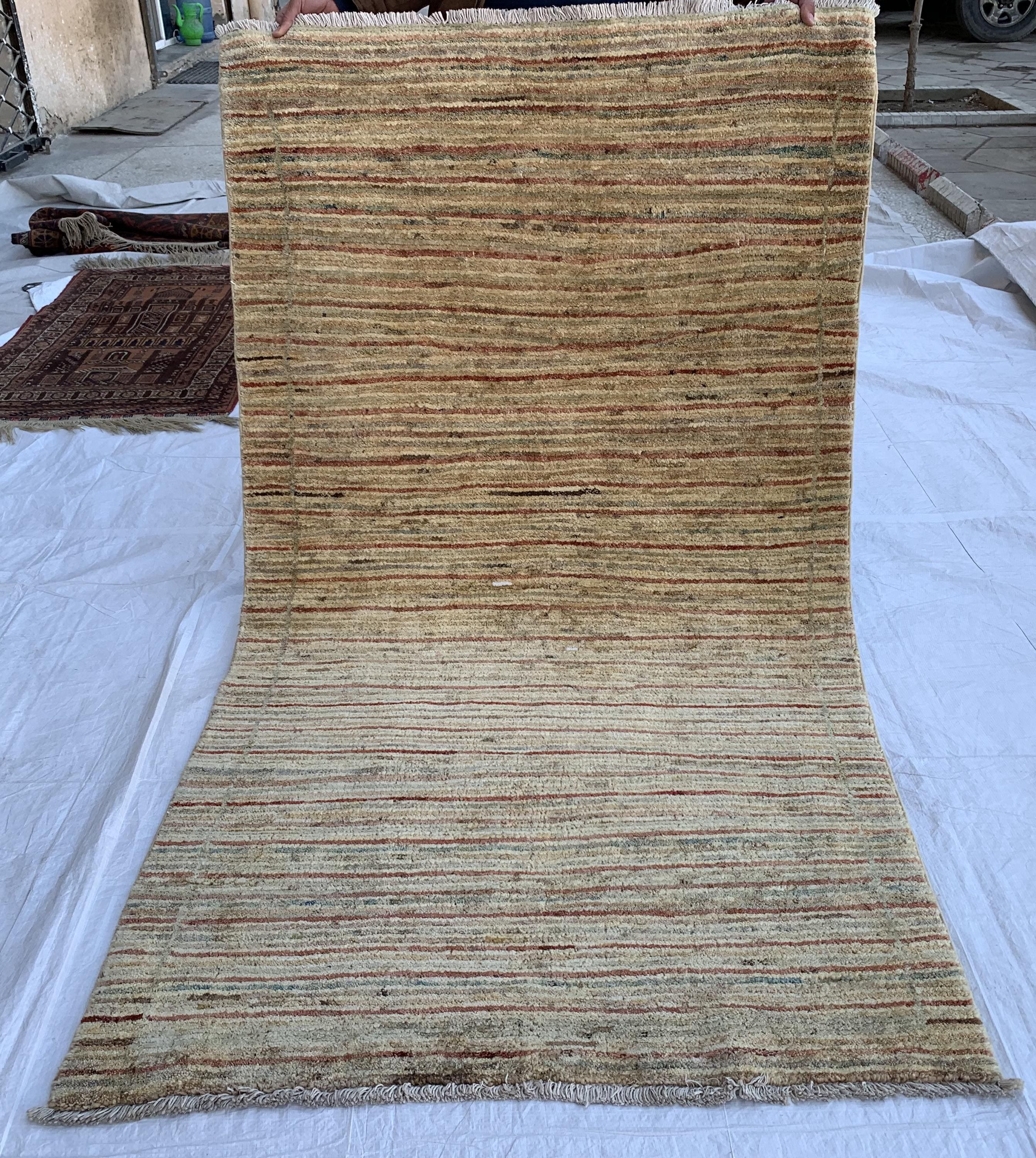 3x6 Vintage Gabba Rug – Handmade Afghan Wool Carpet, Tribal Boho Area Rug, Rustic Decor, Perfect For Farmhouse 6x3.4 ft