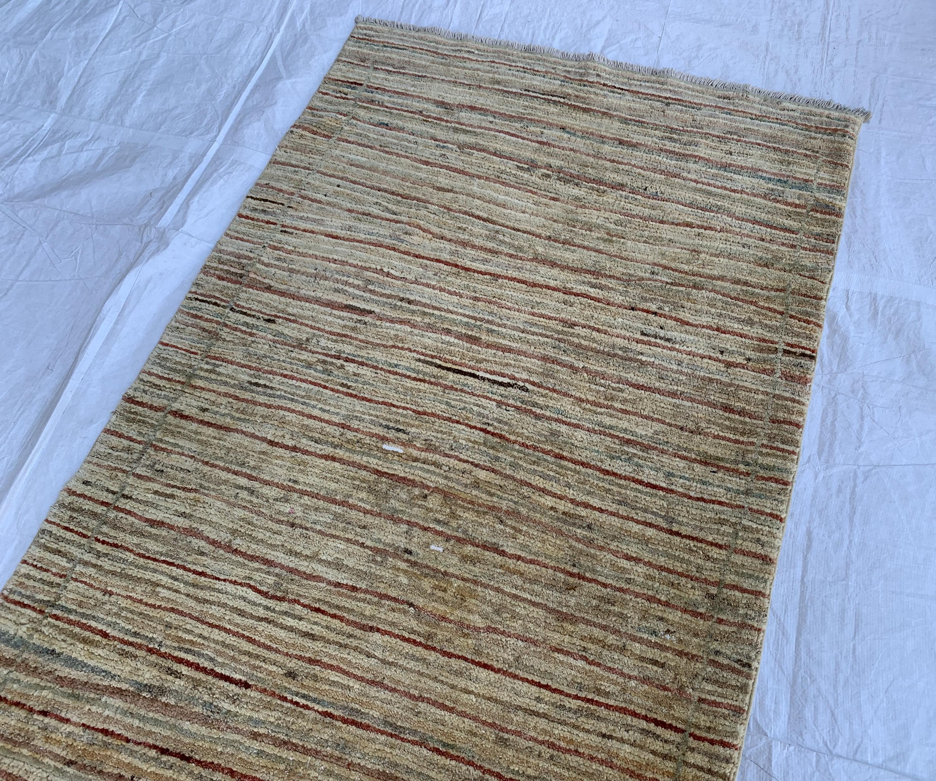 3x6 Vintage Gabba Rug – Handmade Afghan Wool Carpet, Tribal Boho Area Rug, Rustic Decor, Perfect For Farmhouse 6x3.4 ft